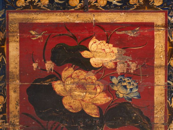 Baule antico dipinto rosso vermiglio in legno di pino – Cina, circa 1900 – Armadi contenitori, Iron (photo 30 of 40)