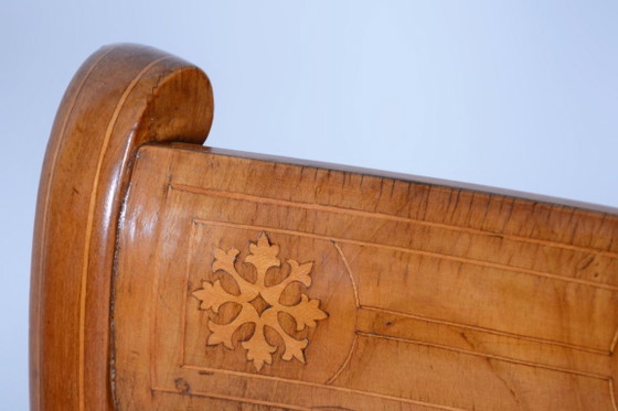 Silla Biedermeier restaurada, de madera de cerezo y ratán, de estilo polaco, Austria, década de 1830. (photo 10 of 11)