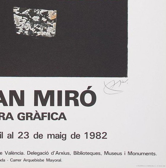 Image 1 of Joan Miró - Opera grafica, Manifesto della mostra del 1982