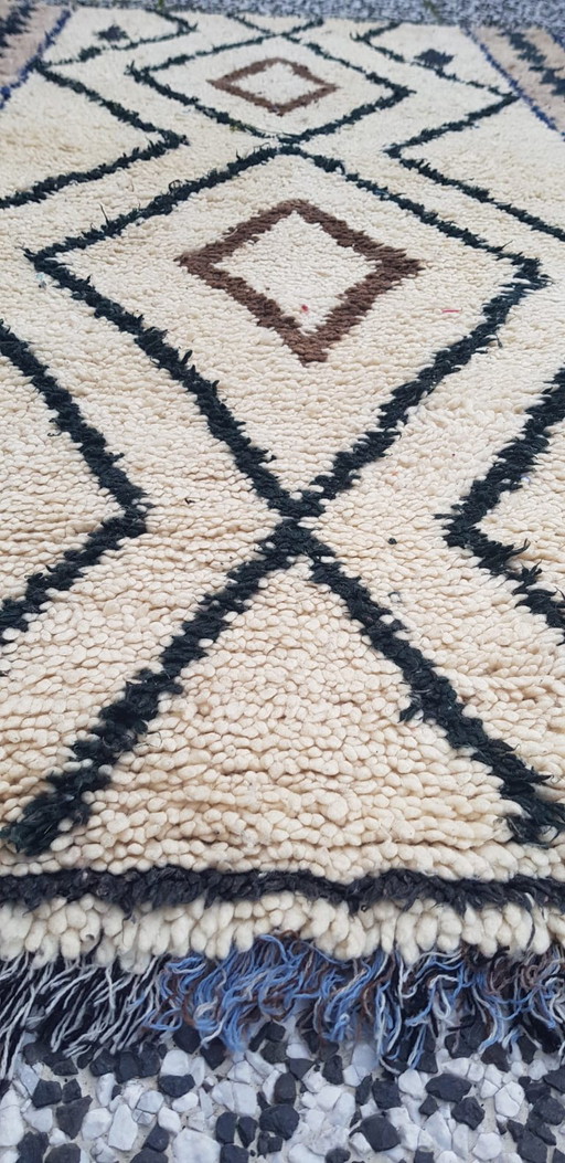 Handgeknoopt Berber kleed wol 195x108cm