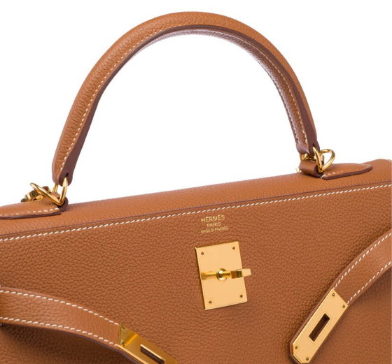 Image 1 of Borsa HERMES Kelly 32 en Cuir Doré - 103188 Prezzo di vendita