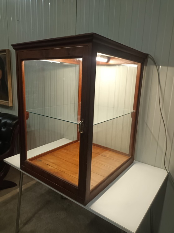 Antieke toonbankvitrine, Vitrinekasten, Hout, Glas, Bruin (foto 10 van 13)