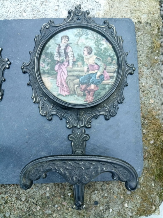 Coppia di Appendiabiti da Parete Rococò Italia Vintage, Metallo, Multicolore (foto 5 di 5)