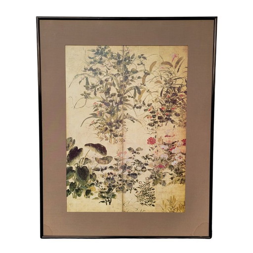 Druck auf Papier, Fragment von „Sommer- und Herbstblumen“, Tawaraya Sōtatsu, Rimpa-Schule, 90er Jahre – Japan