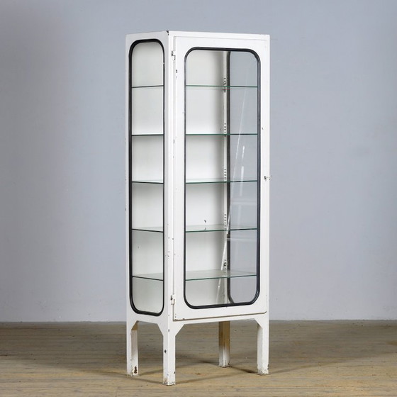 Image 1 of Vintage medische kast van ijzer en glas, jaren 70