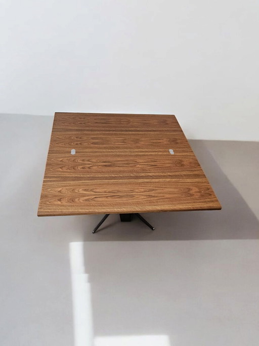 Vintage J.M. Thomas Wilhelm Renz teak coffee table dining table height adjustable and fold-out 1960s