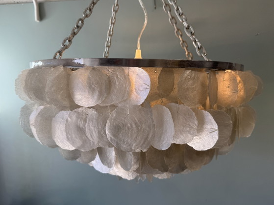 Unieke hanglamp met schelpen, sfeervolle verlichting – Kroonluchters, Metal, Other (photo 4 of 13)