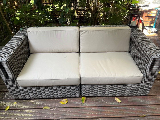 Pair of Gloster Luxury Outdoor Sofas (New Custom Covers) – Gerster, Garden sets, Rattan (photo 3 of 5)