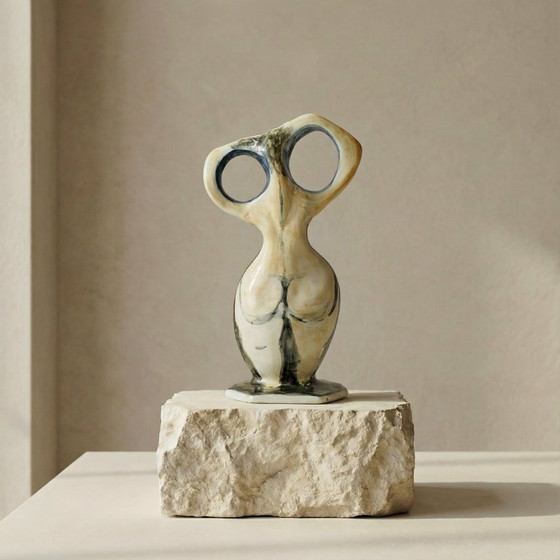 Image 1 of Scultura in ceramica biomorfa a forma femminile, vaso in stile moderno, Europa, XX secolo