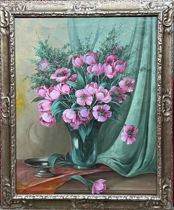 J.v. Langenhove. "Mazzo di fiori." – Dipinti e disegni, Canvas (photo 3 of 9)