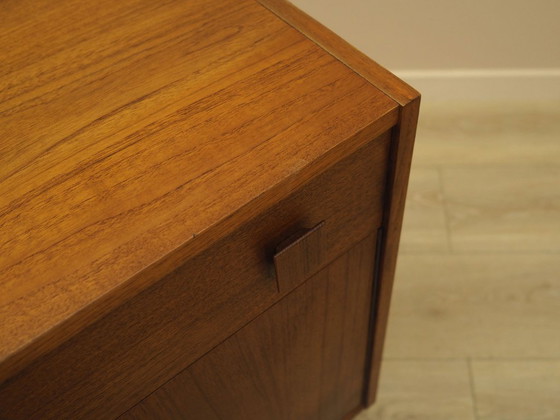 Mobile danese impiallacciato con cassetto e anta a ribalta, anni '60 – Armadi contenitori, Legno (photo 9 of 14)