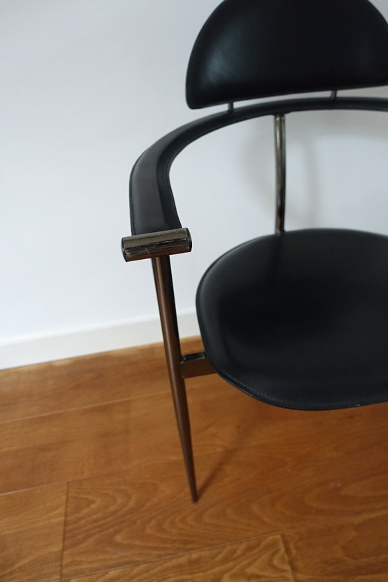 Image 1 of Ensemble de quatre (4) chaises de salle à manger « Stiletto » Arrben Italie années 1980