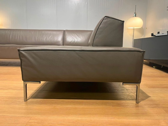 Image 1 of Design on Stock Bloq Hoekbank Leer Taupe Goede Staat