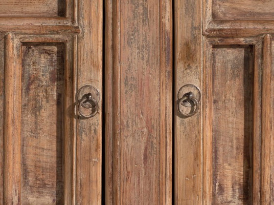 Antique panelled sideboard in pine wood – China, circa 1900 – Sideboard cabinet, Iron (photo 12 of 40)