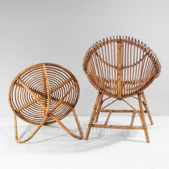 Image 1 of 1x Juego de salón de bambú italiano moderno de mediados de siglo de 1960