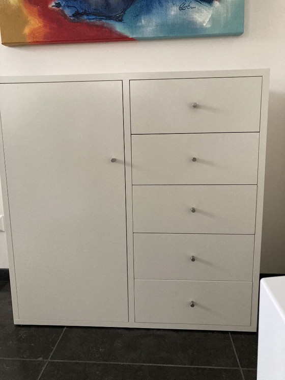 Image 1 of Custom-made chest of drawers, spray-painted MDF