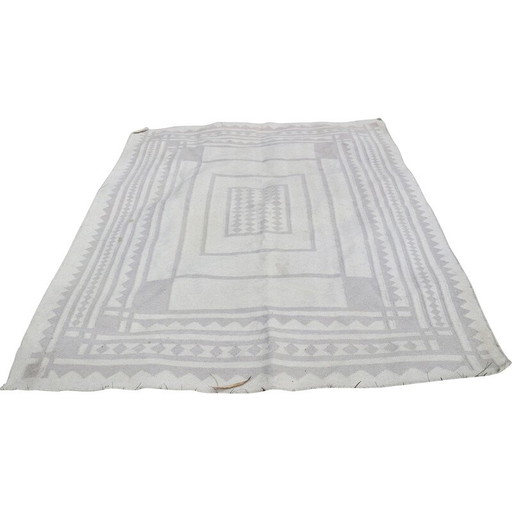 Tappeto vintage in lana chiara, anni '70-'80