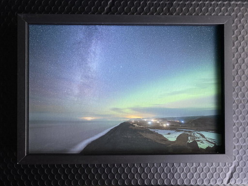 Northern Lights and Milky Way in Iceland, framed with museum glass 20x30, edition 3/15