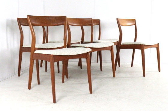 Set 6 Sedie da pranzo R. Borregaard per Viborg vintage imbottite restaurate – Wood (photo 16 of 16)