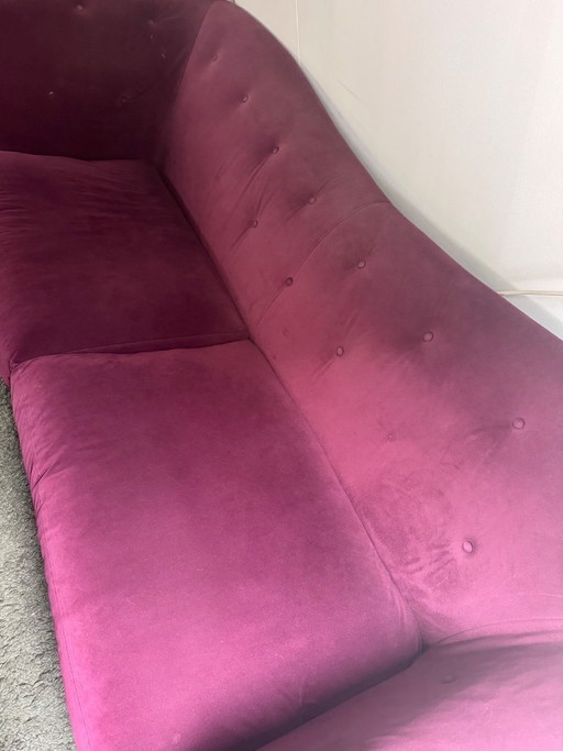 Luxury Castle Sofa purple aubergine velour velvet