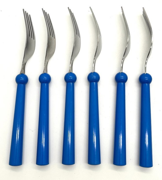 Image 1 of Ensemble de couverts IKEA « Grammatik » – 23 pièces – bleu – vintage des années 1990