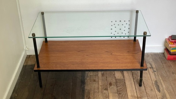1960 Double-Tier Coffee Table – Saint Gobain, Brass, Metal (photo 6 of 31)