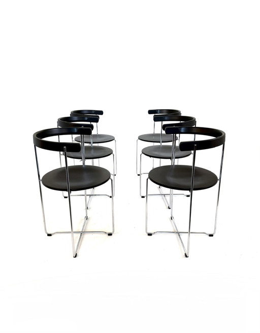 6x vintage design folding chair, Kusch & Co '80