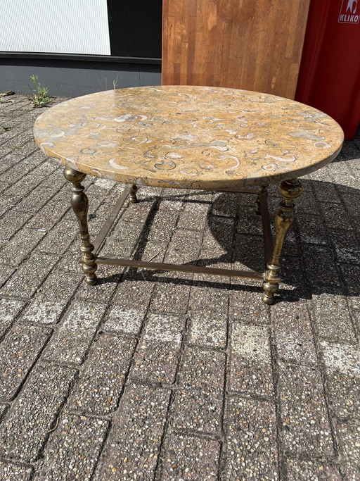 Table basse vintage en pierre naturelle