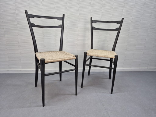 Sedie Gio Ponti Style (2). Sedia da cucina leggera vintage