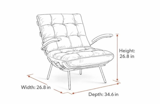 Image 1 of Sillón de cuero hecho a mano