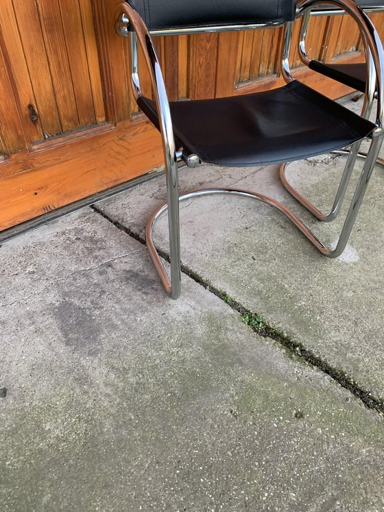 Set of Vintage Italian Bauhaus Chrome Dining Chairs, 1970s (photo 5 of 9)