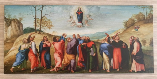 Lorenzo Lotto "Assumption of the Virgin" – 1:1 Museum-Grade Print on Rigid Panel (27x56 cm)