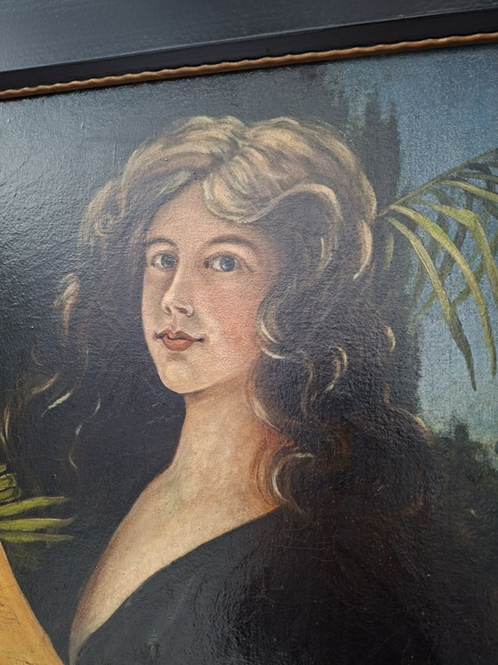 Cuadro mujer con carta, H. Kaiser, Arte, Madera, Lienzo, Beige (foto 4 de 8)