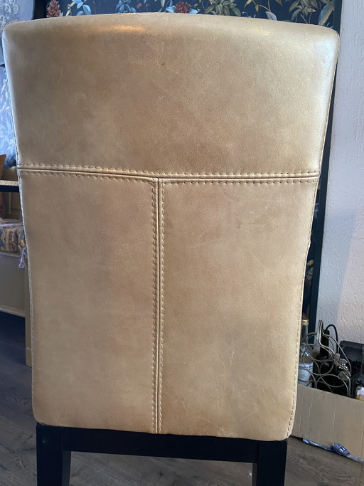 Vintage Ochre Yellow Gold-Colored Chair