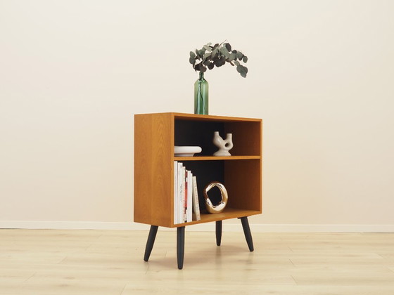 Ash veneered shelving unit by Hjørnebo with angled legs, Danish design, 1960s – Bookcases, Wood (photo 4 of 11)
