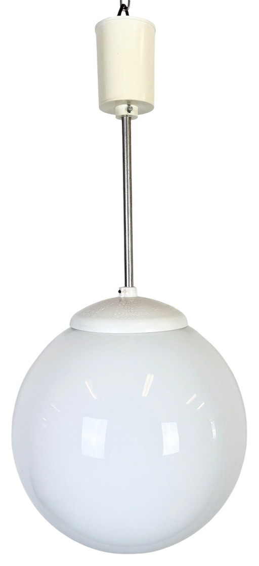 Vintage Chandelier with Milk Glass from Elektrosvit, 1960s