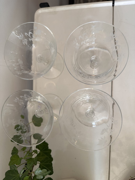 Set di 4 bicchieri da champagne coupe