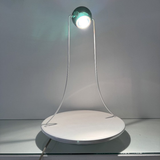 Skipper Table Lamp Gemma in Granite and Green Plexiglass Design 1980's – Metal (photo 3 of 8)