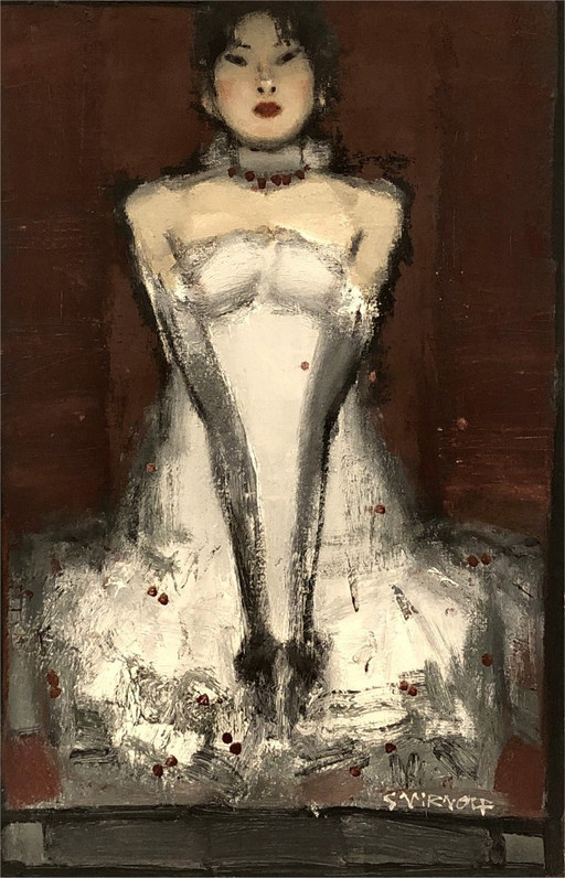 Andrej Smirnoff – Cherry (2005) – Oil and metallic paint on canvas – 70 × 50 cm