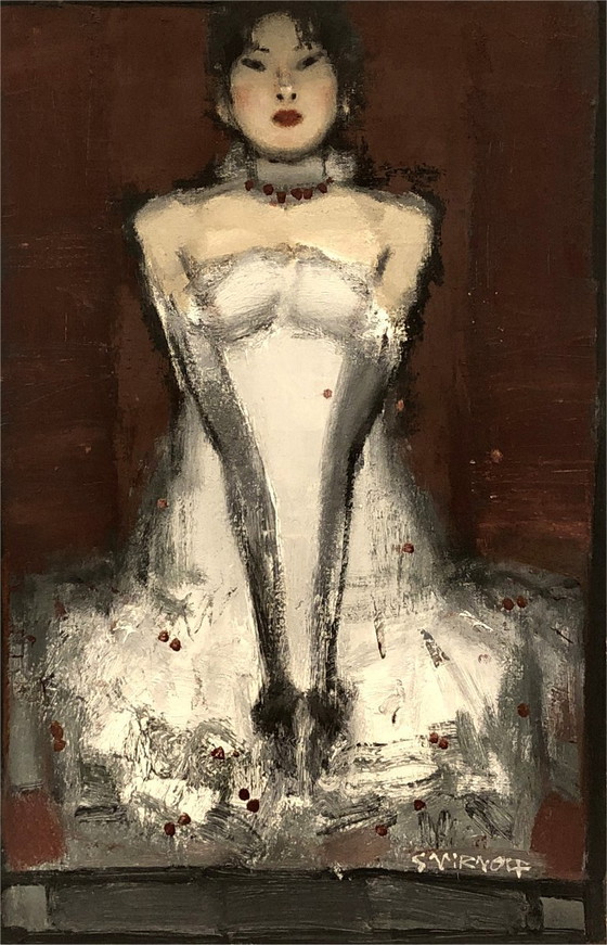 Image 1 of Andrej Smirnoff – Cherry (2005) – Oil and metallic paint on canvas – 70 × 50 cm