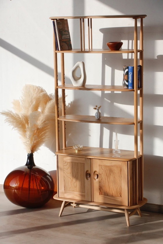 Image 1 of Bibliothèque / Séparateur de pièce Vintage - Modèle Windsor / Girafe - Ercol