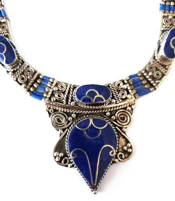 Image 1 of  sierraden set lapis lazuli necklace. Bracelet with turquoise stone