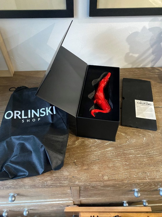 Image 1 of Crocodile CROCO Spirit Red edition by Richard Orlinski, new 2024