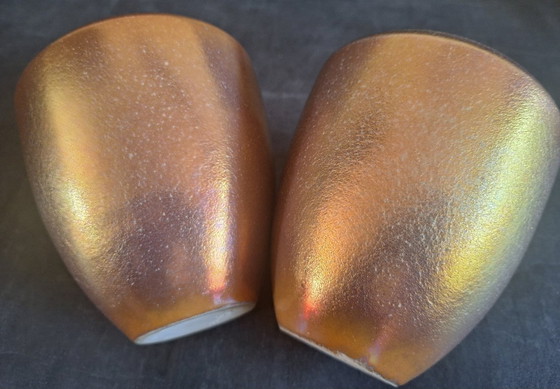 Image 1 of Mobach gold luster vases