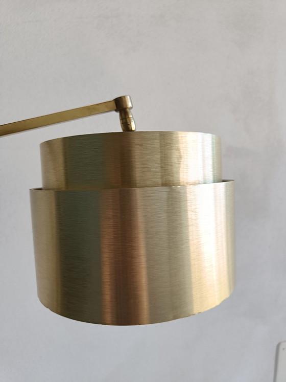 Image 1 of Large adjustable solid brass table lamp, Italy 1970s/80s, MD signed