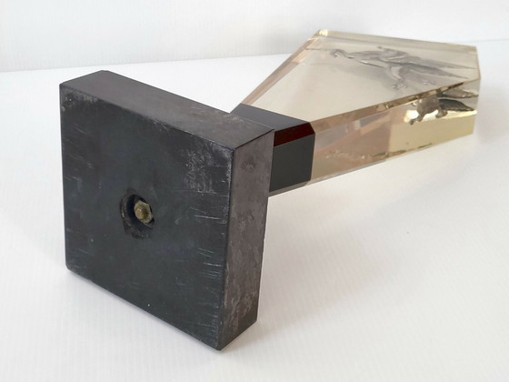 Image 1 of Escultura de un caballo alado, Pegaso, Sagitario, de la década de 1970, resina y mármol.