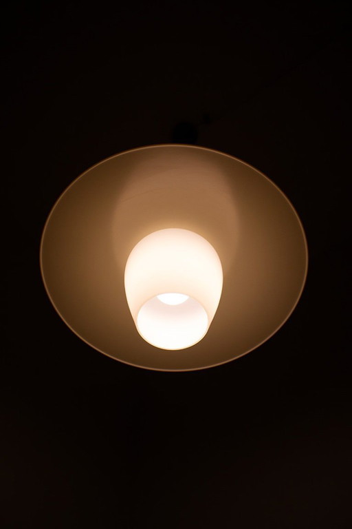 Lampada a sospensione vintage Philips anni '60 beige