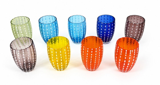9x Bicchieri Zafferano „Perle“, Design: Federico de Majo – Bicchieri e caraffe, Glass (photo 2 of 13)