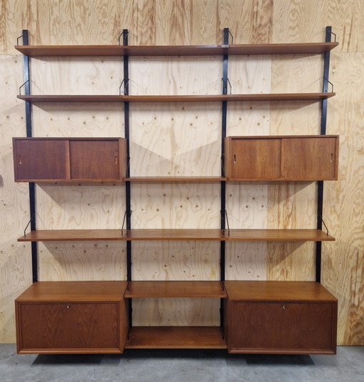 Poul Cadovius Royal System XXL Modulaire Wankast Wandrek Mid Century – Metal, Wood (photo 2 of 15)