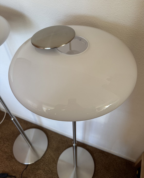 Image 1 of IKEA TALLBYN Design-Stehleuchte (2) | gebürstetes Chrom | Kabeldimmer (zusätzlich) | ca. 2000–2010